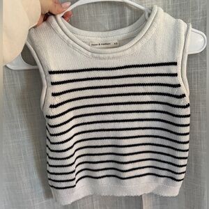 Moon & Madison Striped Knit Tank Top XS